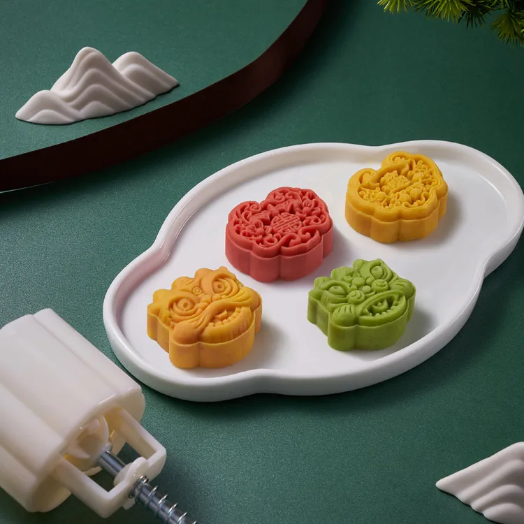75g醒狮如意家用中秋月饼模具压花烘焙广式冰皮手压式烘焙模具