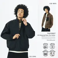 【两面穿】714street外套潮牌新款复古上衣摇粒绒秋装ol夹克321525