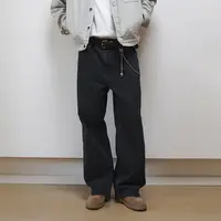 714street秋冬款潮牌宽松水洗牛仔裤13盎司直筒裤休闲长裤412406