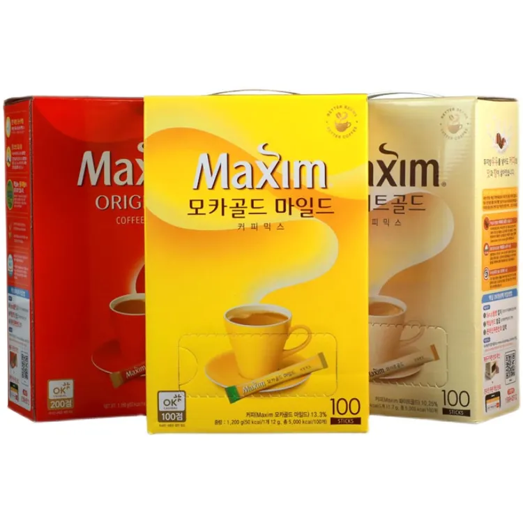 麦馨咖啡粉Maxim三合一韩国进口摩卡速溶100条礼盒1200g