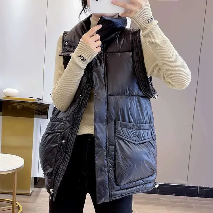 Y502【维亿专享】秋冬冬季外穿宽松潮流加厚马甲