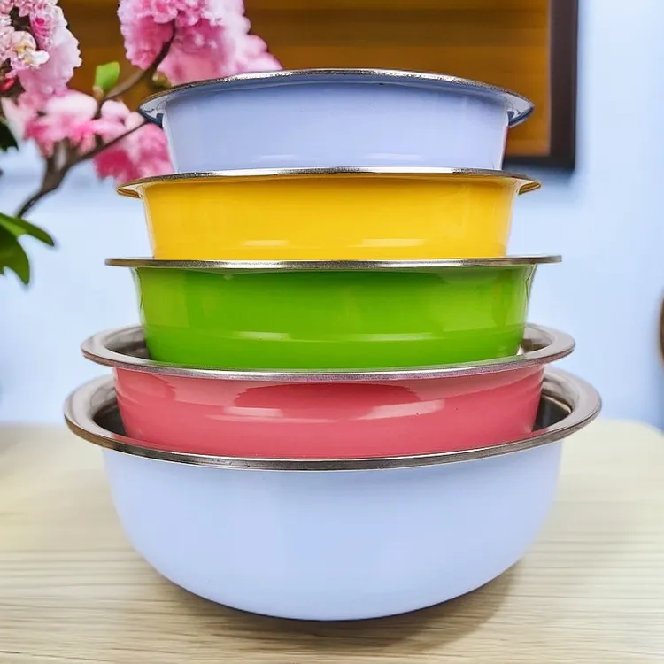 彩色盆盆套装不锈钢盆子圆形厨房家用洗菜盆汤盆子特价高颜值加厚