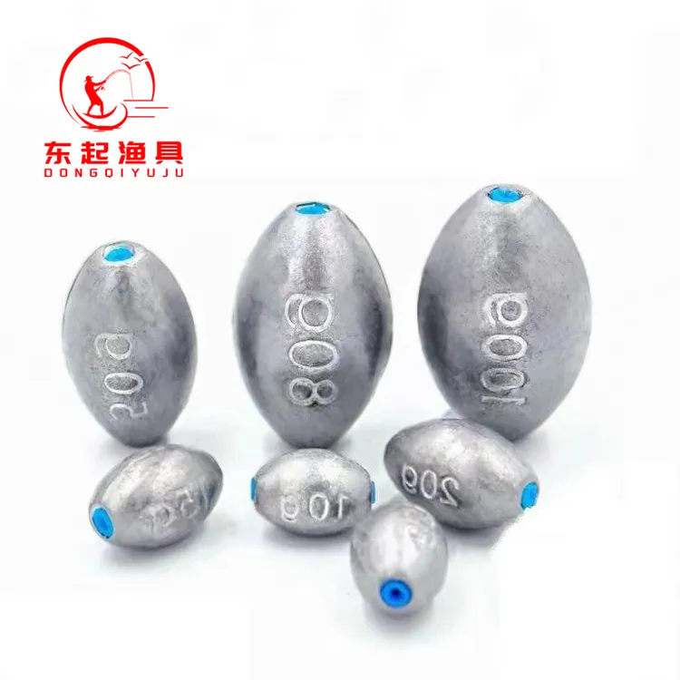 钓鱼中通铅坠塑芯不伤线高密度橄榄型通心铅海竿抛投筏钓路亚跑铅