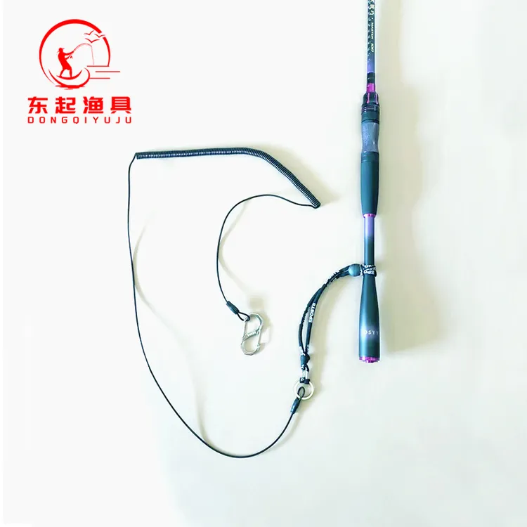 筏钓不锈钢失手绳钢丝芯防丢伸缩绳耐磨高弹防生锈鱼竿便携束竿绳