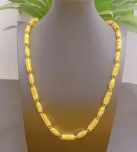 项链 空心竹节项链60长