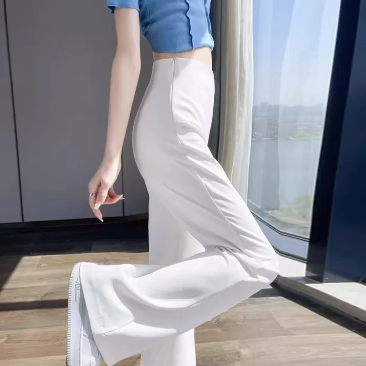 微喇西装裤女2025秋季新款微喇叭裤小个子高腰显瘦时尚修身微喇裤