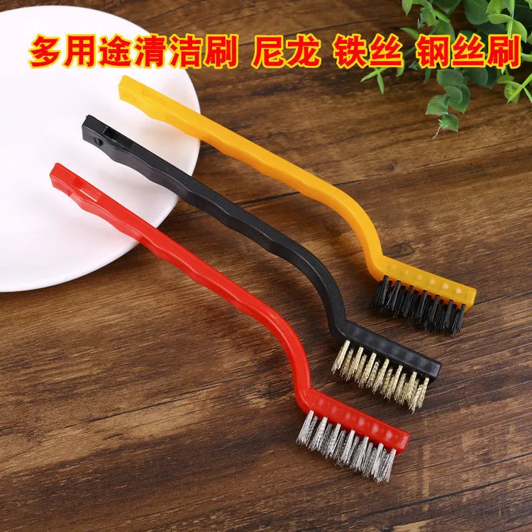 煤气灶台长柄清洁刷厨房多功能清洁工具铜丝灶台油烟机油污清理刷