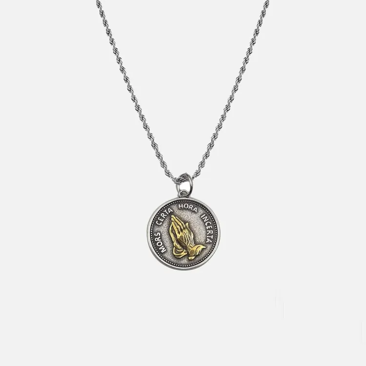 钛钢项链 小众高级感项链复古男潮个性嘻哈风欧美街头饰品女吊坠