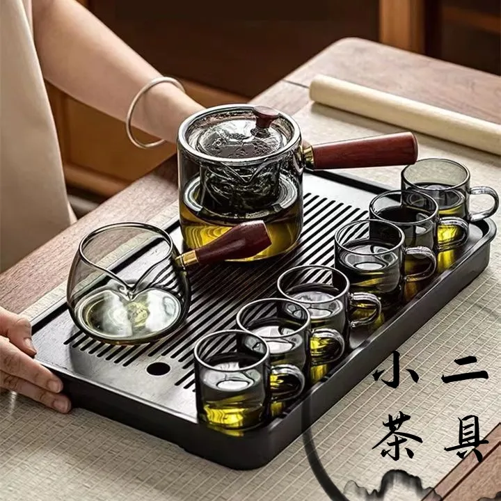 茶具套装过滤专用透明耐热家用简约泡茶壶玻璃茶壶茶具套装轻奢