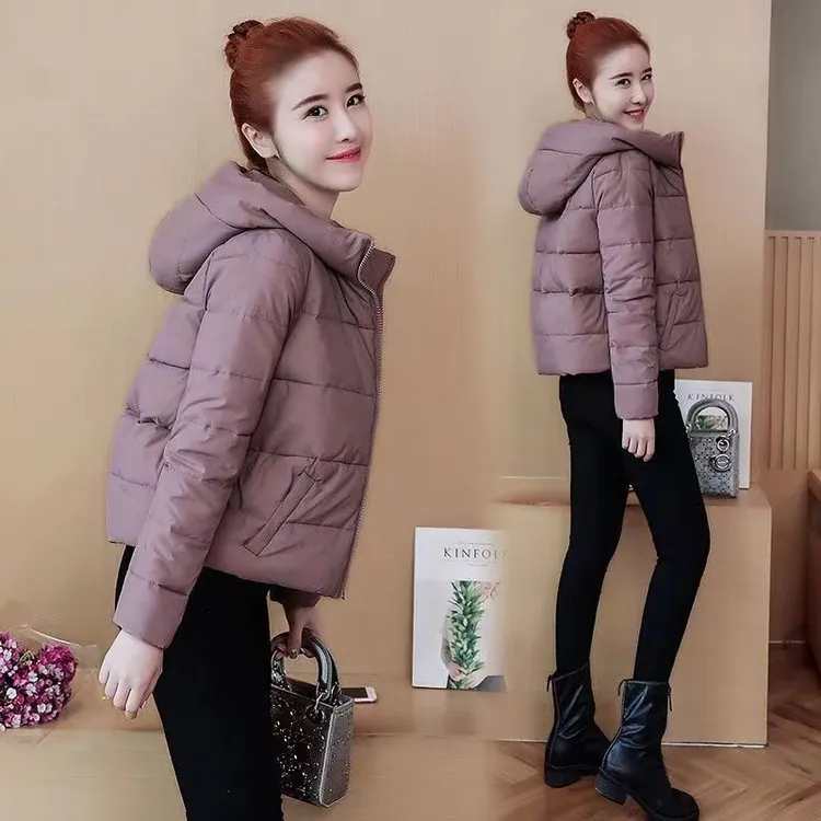 连帽棉衣女短款冬季新款时尚加厚百搭棉服保暖显瘦小棉袄洋气外套