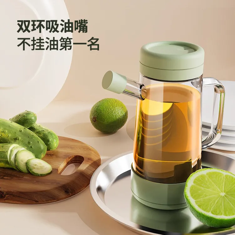 高硼硅玻璃油壶家用调料瓶厨房不挂油重力油瓶酱油瓶防漏油醋瓶