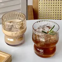 【刘畊宏健康】2只装 透明玻璃杯冰美式拿铁咖啡杯啤酒杯饮料水杯