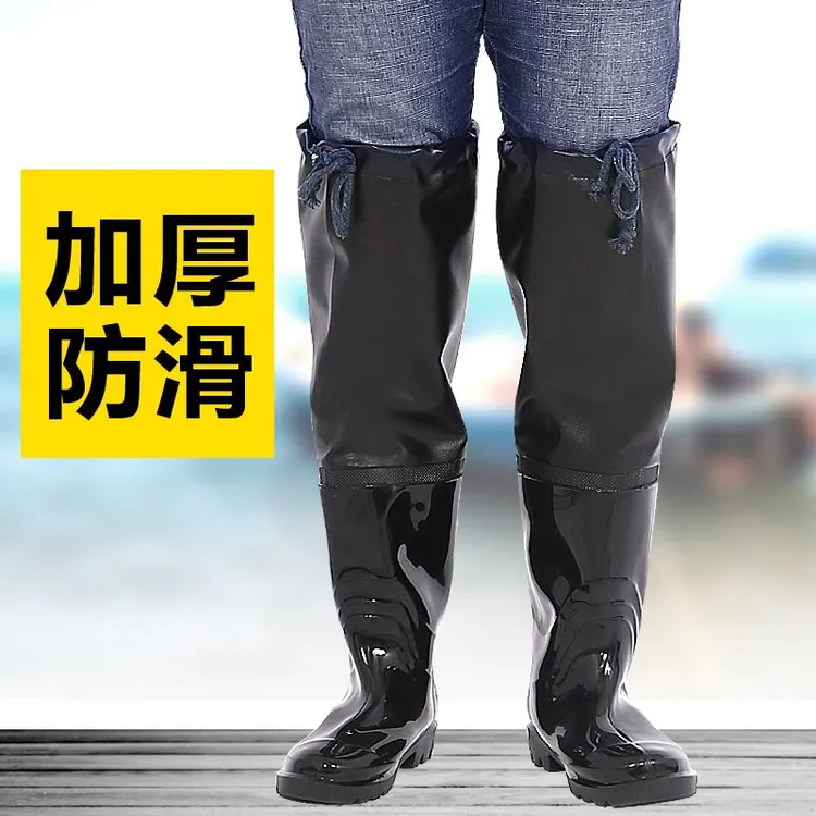 过膝男女下水水田农田超高软底雨靴防水插秧捕鱼水鞋钓鱼雨鞋高筒
