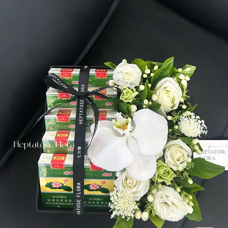 正方形透明礼盒高考毕业季同学礼物方盒送男友香烟花盒装烟盒子