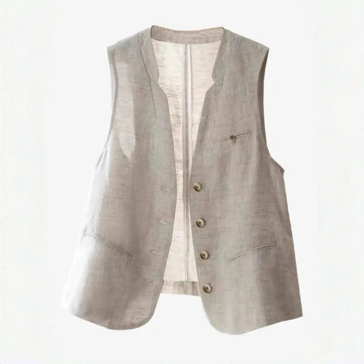 轻薄休闲V领马甲女2025夏季薄款洋气时尚女士无袖马夹潮