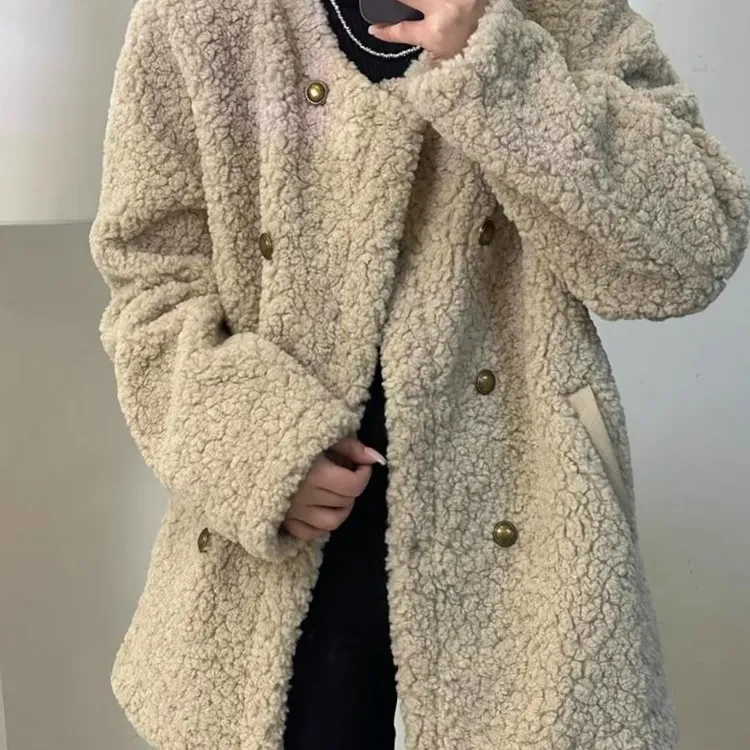 毛毛外套女秋冬季2025新款韩版气质高级感轻奢小香风加厚网红大衣