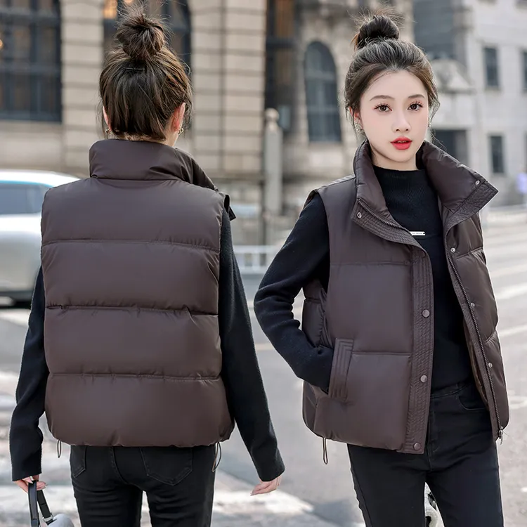 短款洋气棉马甲女2025秋冬新款外穿立领保暖小个子时尚背心棉坎肩