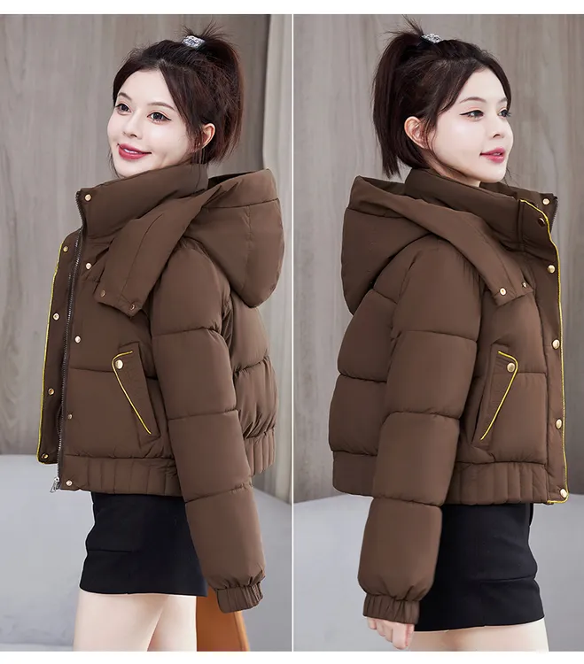 时尚爆款棉服女2025短款宽松加厚冬季棉衣小个子棉袄新款气质外套