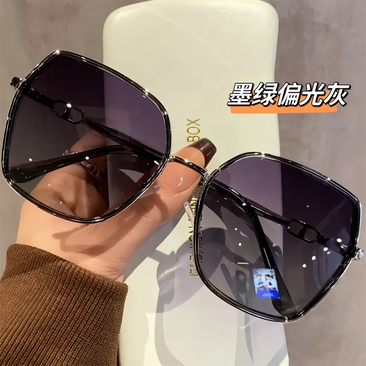 方圆脸遮阳防晒墨镜女时尚百搭大框显脸小开车防紫外线偏光太阳镜