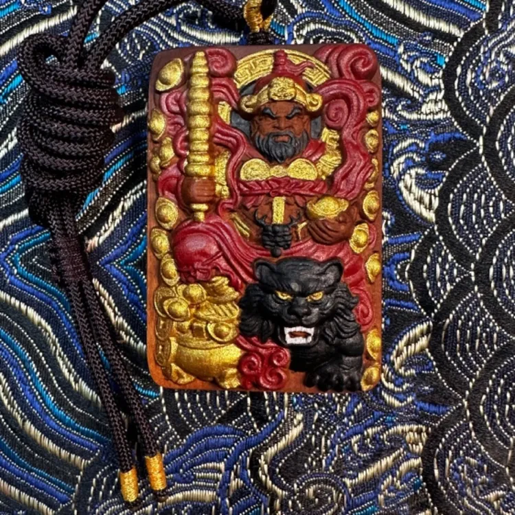 百年老枣木 赵公明 吊坠挂件 