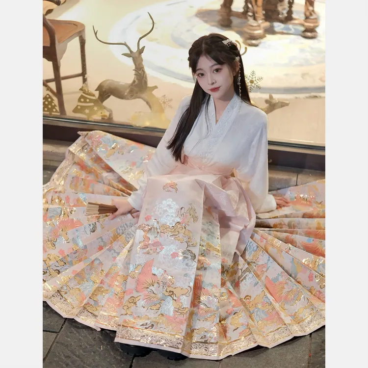 丹丹-【小金鱼套装仿妆花马面裙】明制高端仿妆花织金汉服新款