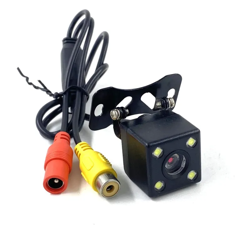 导航中控屏倒车影像后视带灯莲花头红黄插高清夜视防水外挂式6米