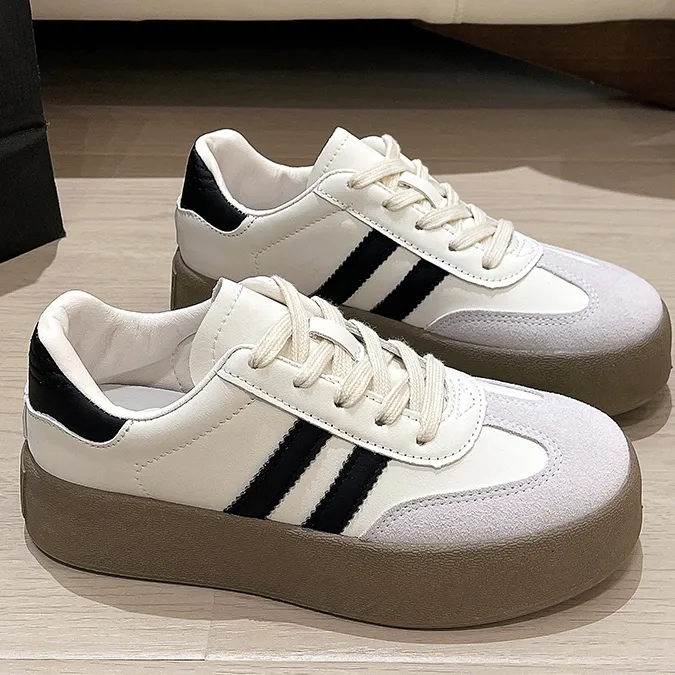 【告白气球】四季厚底经典德训鞋女网红同款百搭松糕休闲ins阿甘鞋