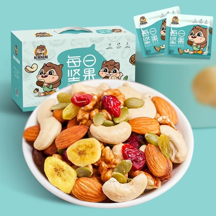 松鼠哒哒每日坚果混合干果营养能量礼装//零食笋1g