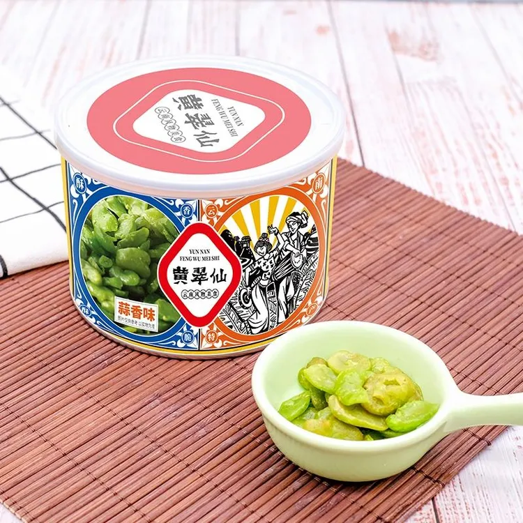 新日期黄翠仙翡翠绿蚕豆云南保山同心绿蚕豆牛肉味芥末味香酥葱1g