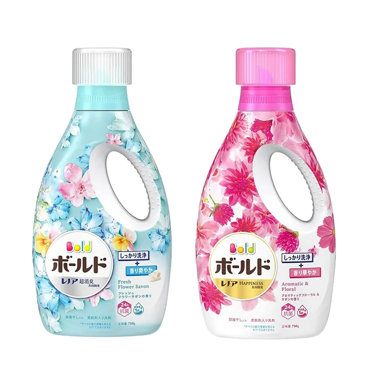 日本香氛持久留香洗衣液天然柔顺剂不含荧光剂抗菌强力去污750g瓶