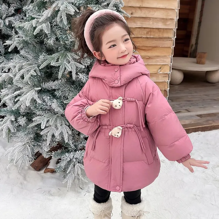 巴拉巴拉女童白鸭绒羽绒服冬季新款儿童冬款中长款加厚女宝宝冬装