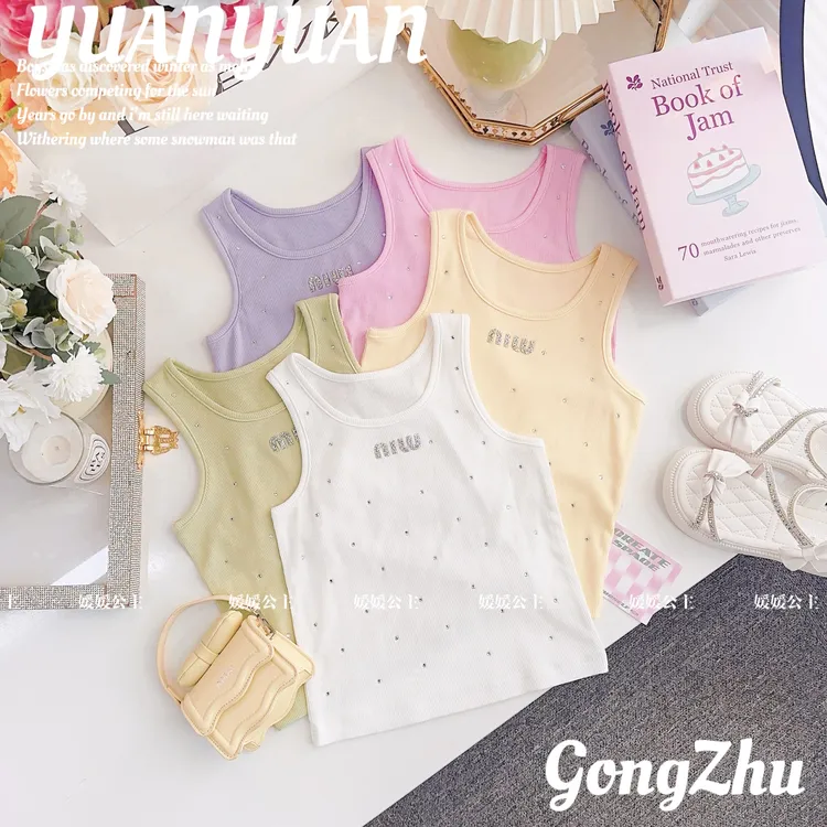 媛媛公主【繁星】2024夏季女童中大童点钻清凉背心汉服64206A279