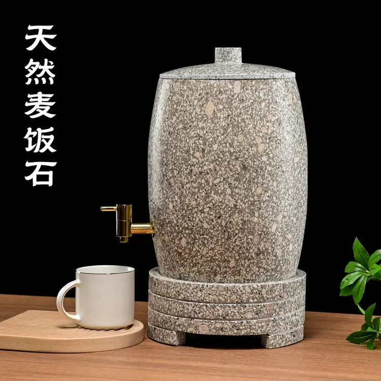 天然麦饭石制作的水桶蒙阴麦饭石水桶麦饭石杯麦饭石饮水机水杯