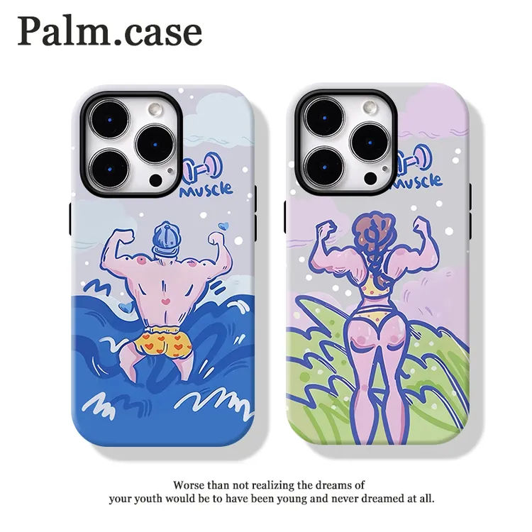 菲林二合一适用苹果16pro手机壳华为/oppo/vivo/小米卡通情侣男女