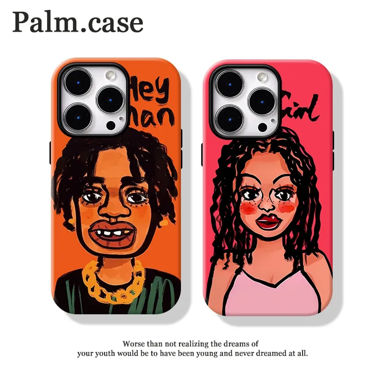 菲林二合一适用苹果16pro手机壳华为/oppo/vivo/小米卡通情侣男女