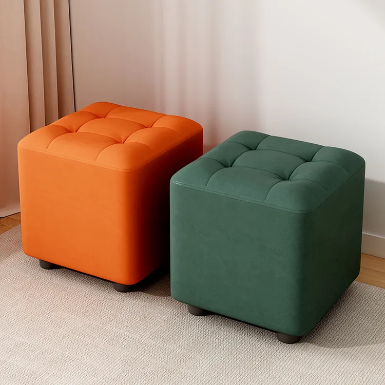 小凳子家用矮凳实木小板凳结实耐用小凳子软坐垫实用踏脚凳皮墩凳