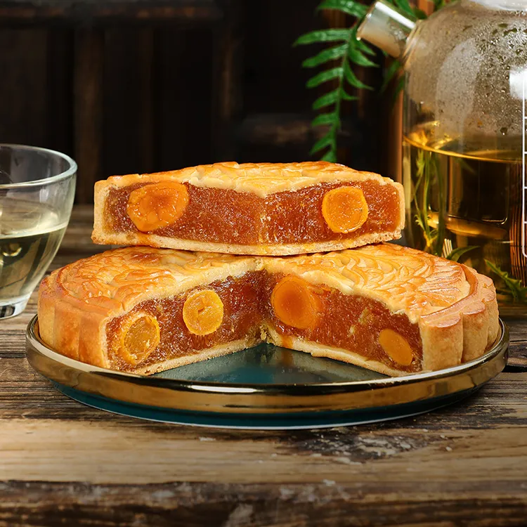 【八黄金桔大月饼-送小饼试吃】广式水果蛋黄月饼中秋礼盒送礼佳品