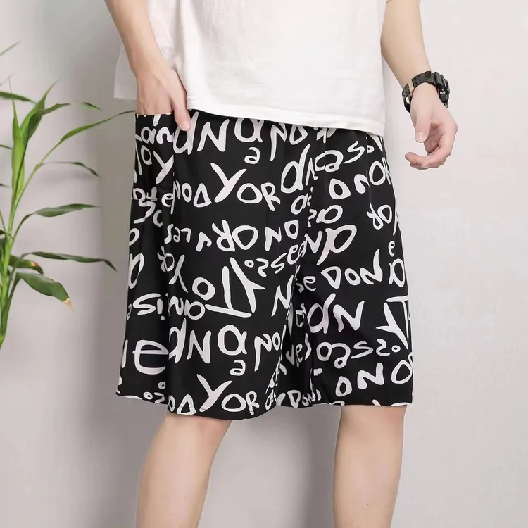 男士男生阔腿沙滩百搭运动宽松五分四分潮流大裤衩外穿居家短裤男