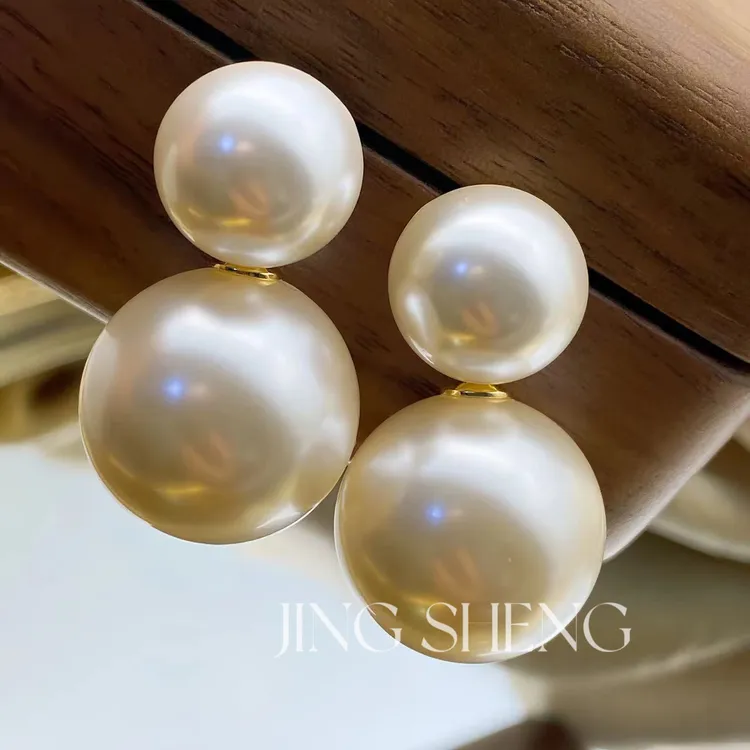 铜合金仿珍珠耳饰 白月光】时尚白色优雅气质耳饰ins小众百搭耳环