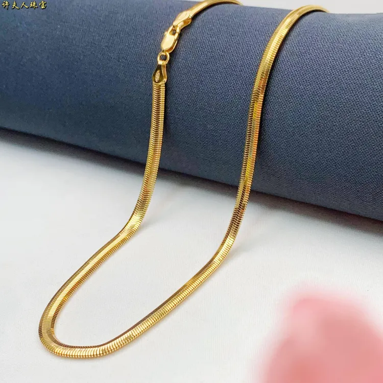 链子925银 S925  时尚百搭轻奢个性 蛇骨链加粗款 45cm