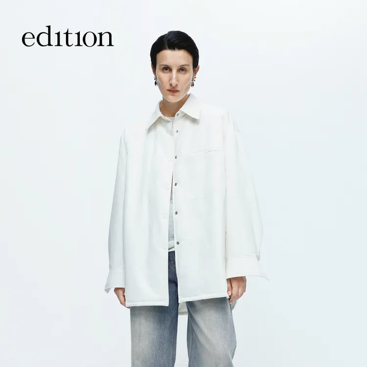 【商场同款】edition冬季款衬衫式鹅绒羽绒服#EBD4EIN022