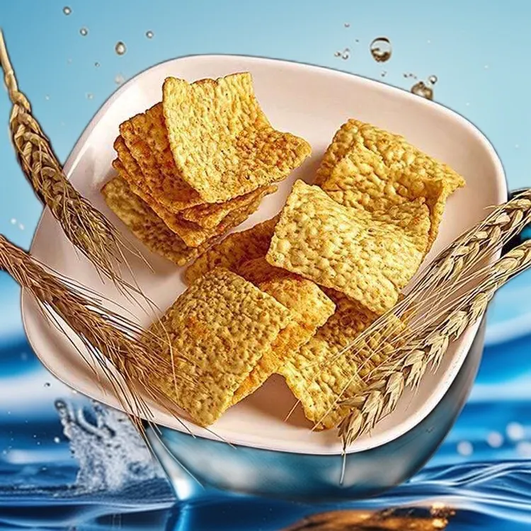 苦荞片荞麦锅巴咸辣原味散装粗粮味饼干中老年人零食小吃