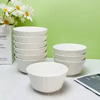 5英寸白莹玉米饭碗釉下彩工艺安全健康可进微波炉吃饭碗家用大碗