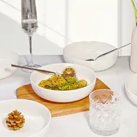 瓷县令8英寸纯白窝盘高端欧式简约创意耐高温蒸盘家用陶瓷沙拉碗