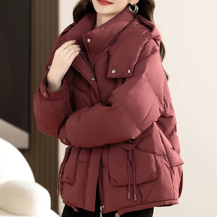 【高品质】棉服女2025冬季新款棉衣短款韩版宽松连帽加厚保暖外套潮