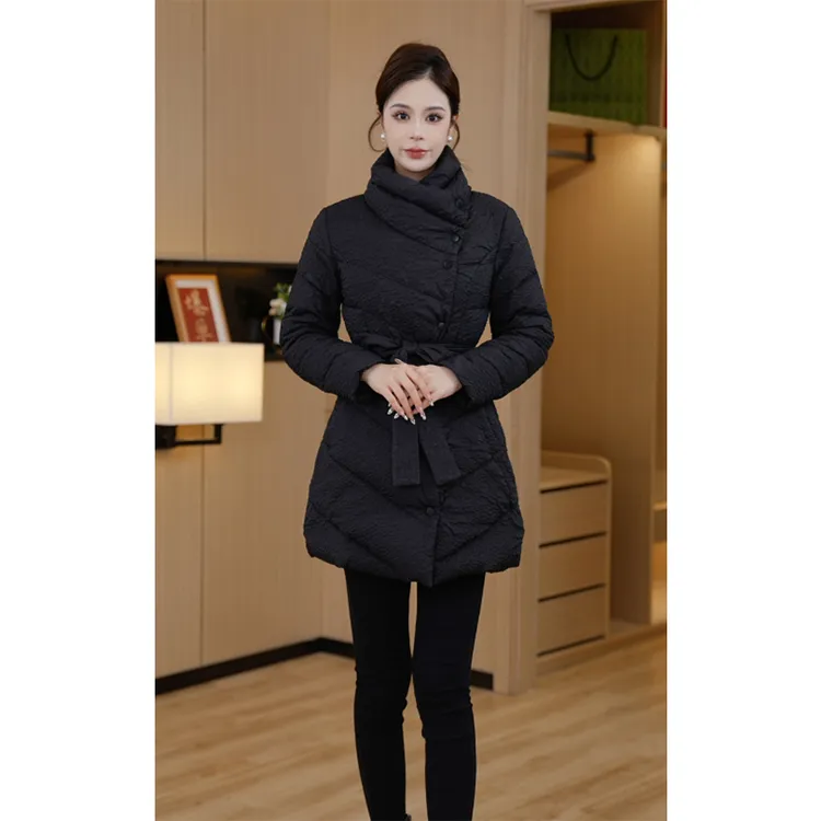 【娇小玲珑】2024年冬季中短款气质优雅收腰白鸭绒赫本风收腰羽绒服