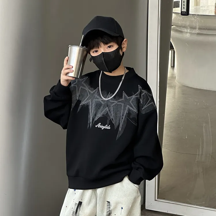 男童卫衣春秋款2025新款洋气宽松打底上衣儿童休闲韩版秋装WYW456