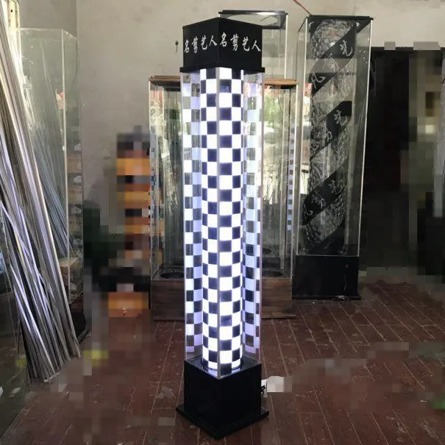 美容美发落地转灯理发店水晶LED全彩灯户外防水转灯发廊玻璃灯箱