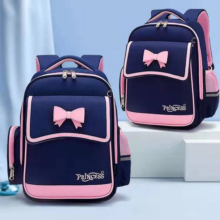 2023新款小学生书包12-3-6年级女童超轻儿童减负蝴蝶结防水背包