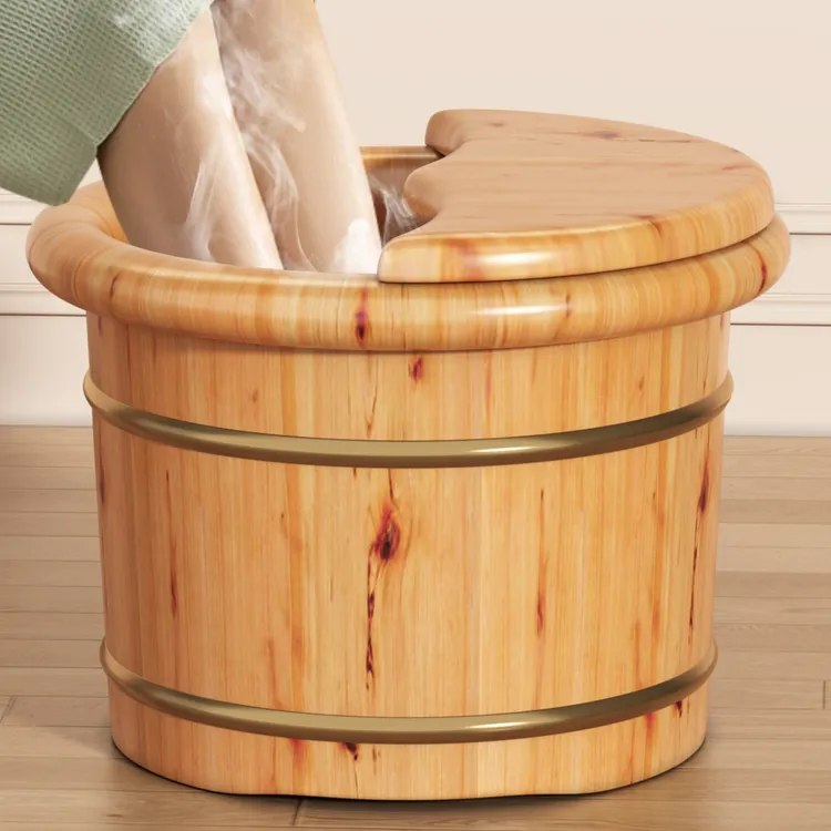 香柏木泡脚桶家用实木洗脚桶保温木质泡脚木桶足浴洗脚泡脚盆木盆